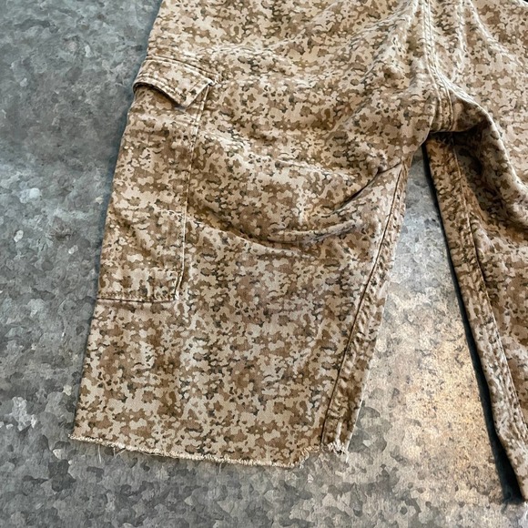 Levi's Camo Cargo Shorts 90s Y2K Cut Off Tan Brown White Tab Logo Mens 32 - Picture 12 of 13